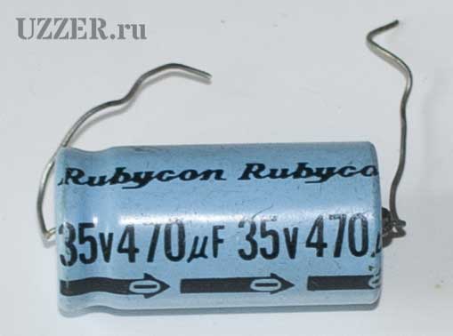 Rubycon 470µF 35V полное описание электролитического конденсатора