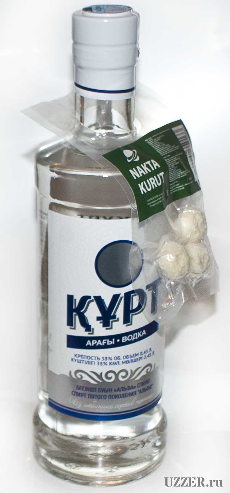 Водка Курт из Казахстана, 38 градусов 0,45 литра - описание и цена