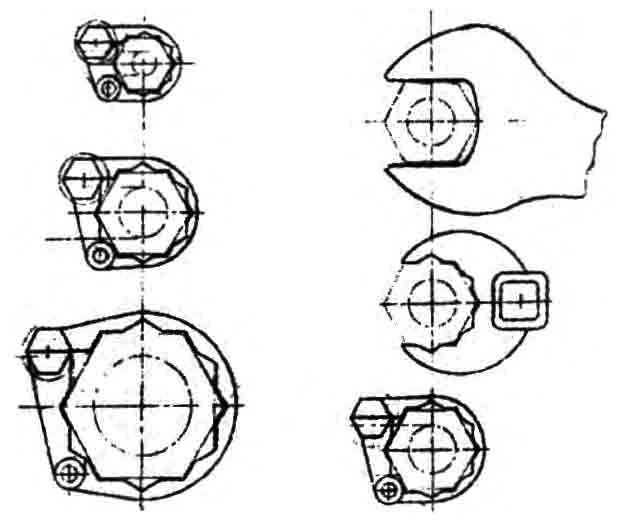 торцевой ключ для накидных гаек нипельных соединений трубопроводов
