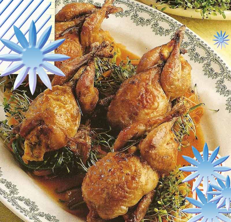 Фаршированные перепела в духовке на Новый год