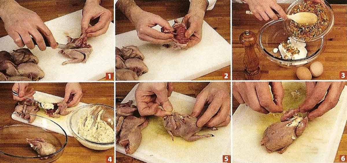 Пошаговый рецепт с фото фаршированные перепела, праздничное блюдо