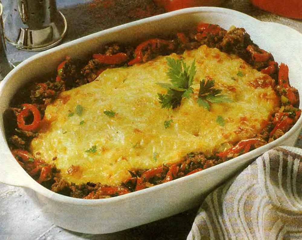 Запеканка картофельная с фаршем и с домашним сыром рецепт